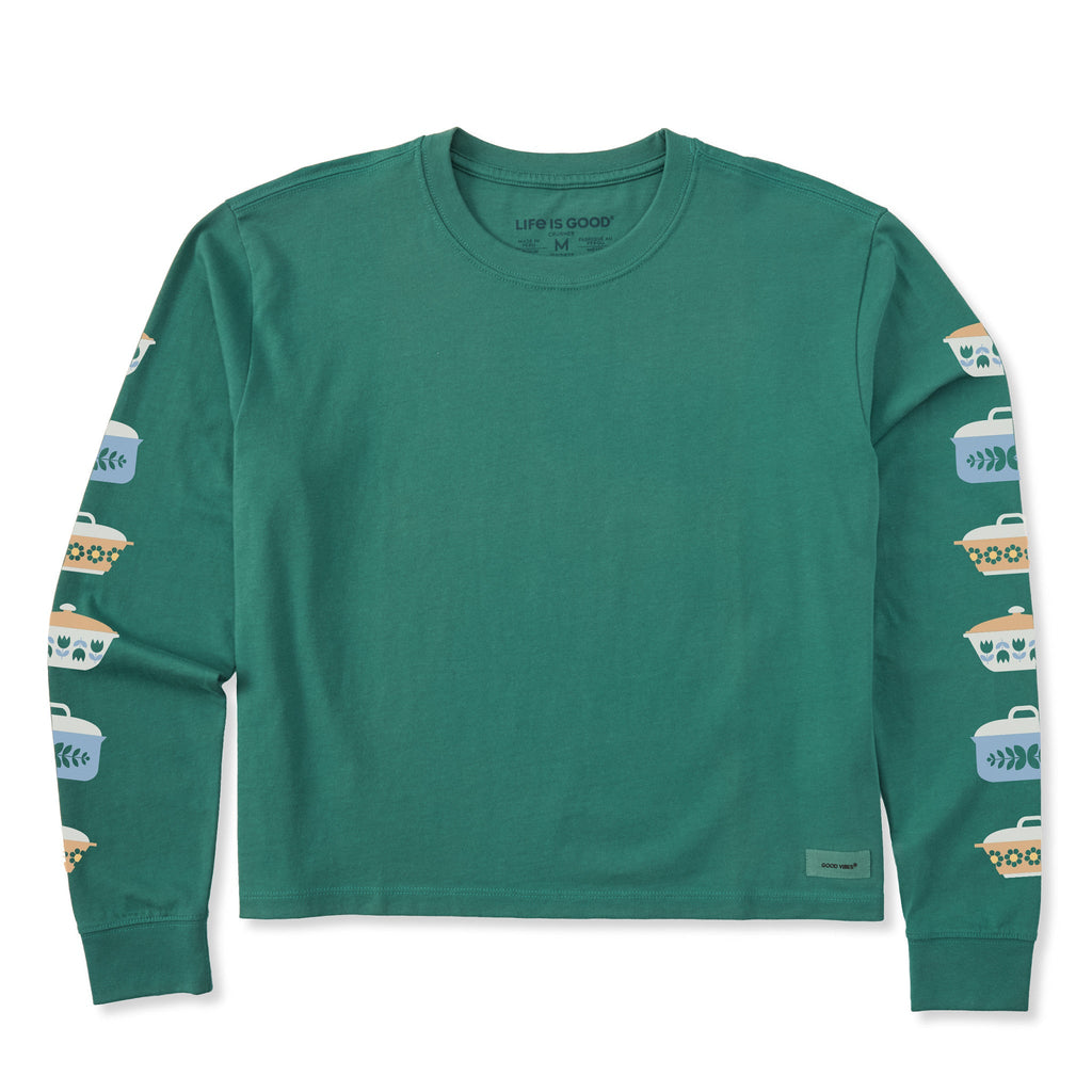 Women's Retro Casserole Dishes Long Sleeve Crusher Boxy Tee product image 1
