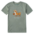 Kids Did Someone Say Treat Cowboy Corgi Short Sleeve Crusher Tee