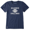 Women's Season's Greetings Football Short Sleeve Crusher Tee product image 1