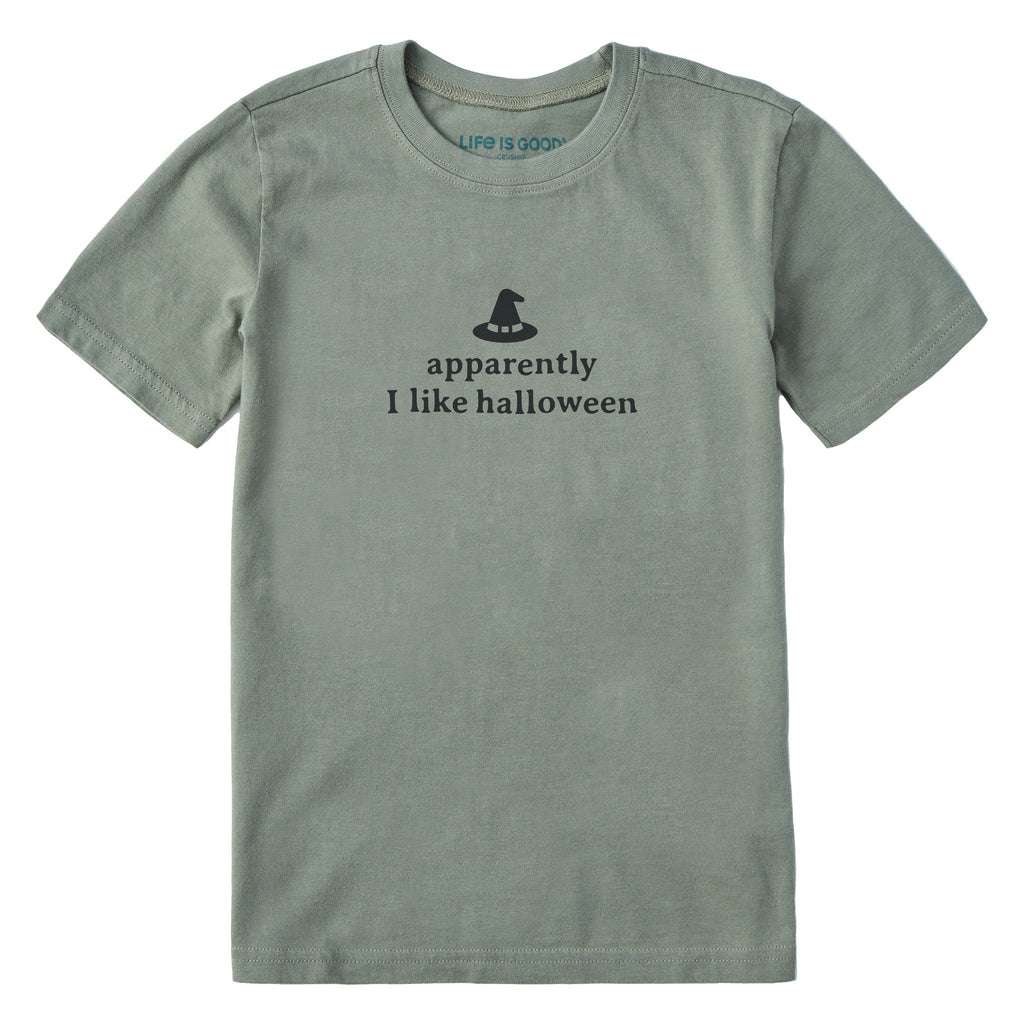 Kids Apparently I Like Halloween Short Sleeve Crusher Tee