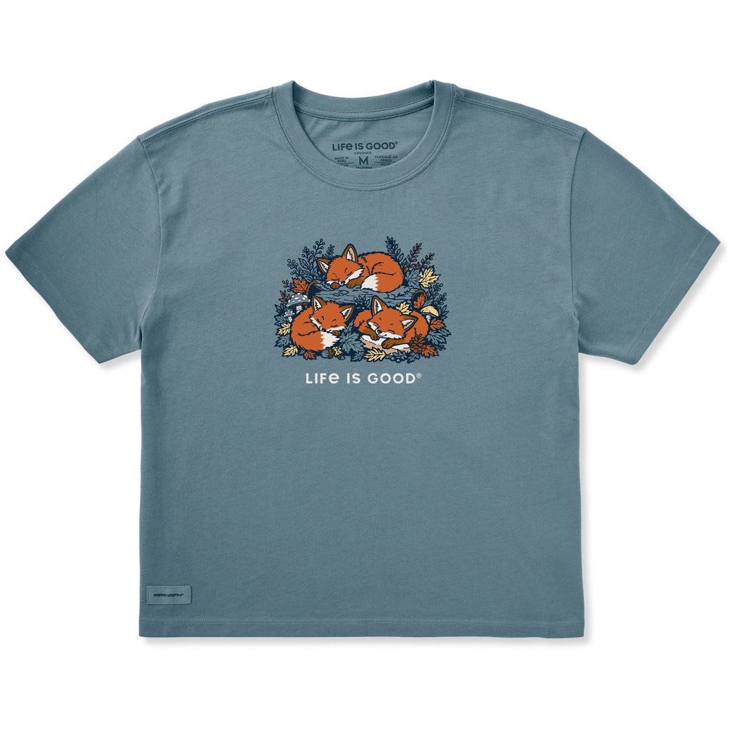 Women's Sleeping Foxes Short Sleeve Crusher Boxy Tee product image 1