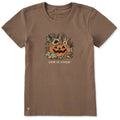 Women's Floral Jack-O-Lantern Short Sleeve Crusher Tee product image 1