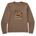Women's Floral Jack-O-Lantern Long Sleeve Crusher Tee product image 1