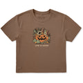 Women's Floral Jack-O-Lantern Short Sleeve Crusher Boxy Tee product image 1