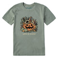 Kids Floral Jack-O-Lantern Short Sleeve Crusher Tee product image 1