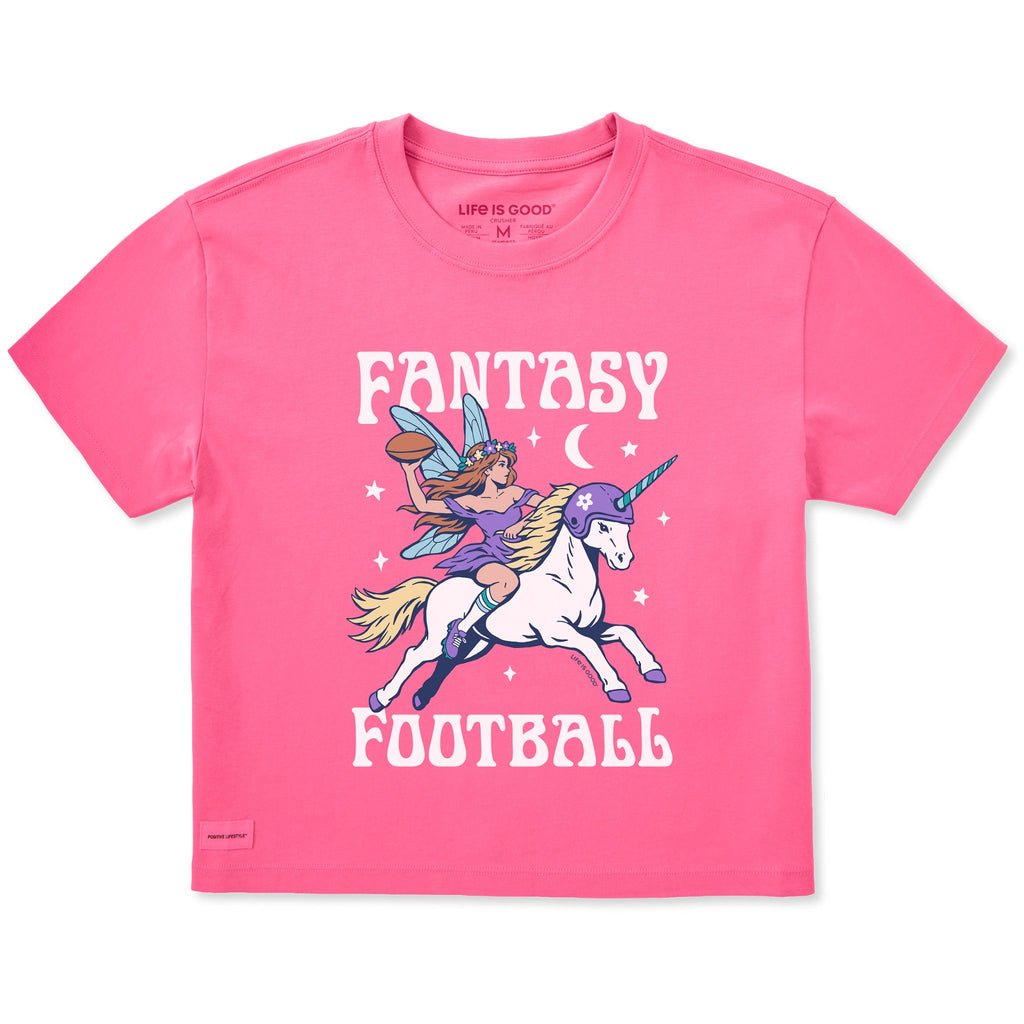 Women's Fantasy Football Unicorn Short Sleeve Crusher Boxy product image 1