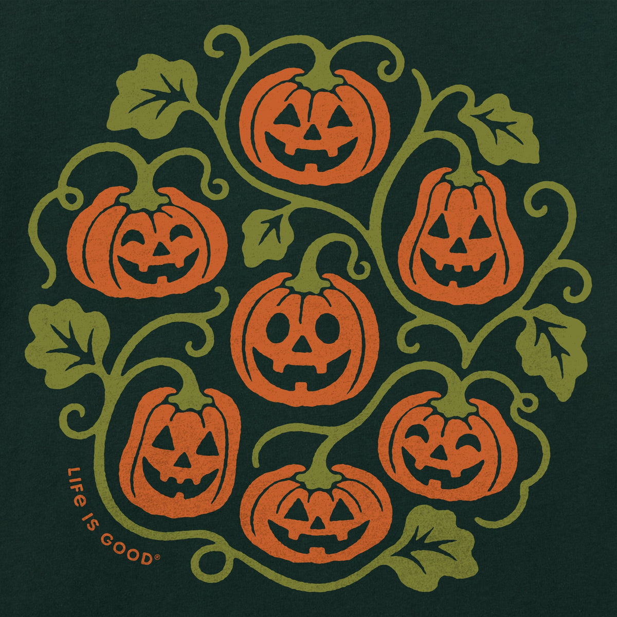 Women's Jack O Lantern Vines Short Sleeve Crusher Tee product image 2