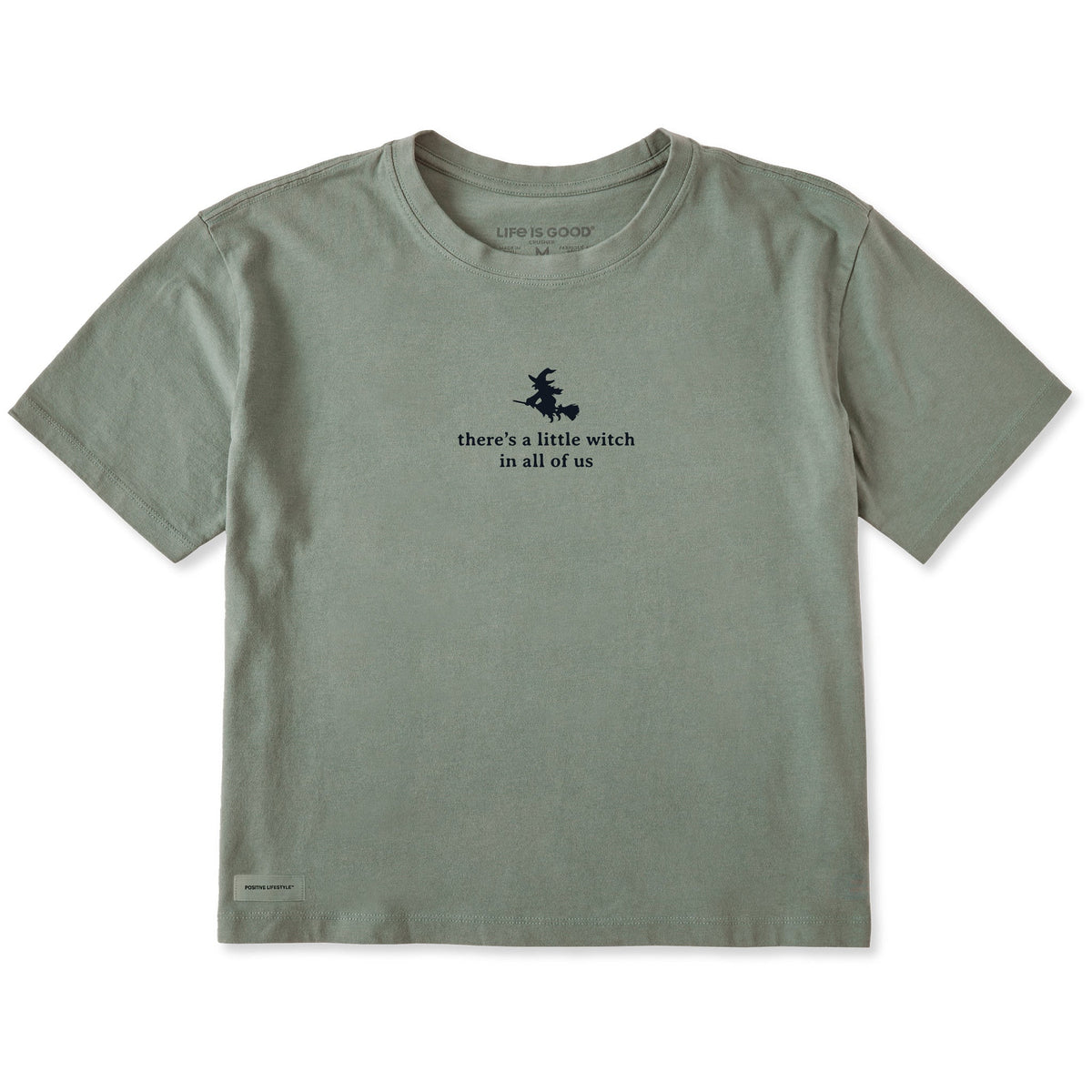 Women's There's a Little Witch in All of Us Short Sleeve Crusher Boxy Tee