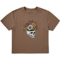 Women's Flowers in Skull Short Sleeve Crusher Boxy Tee product image 1