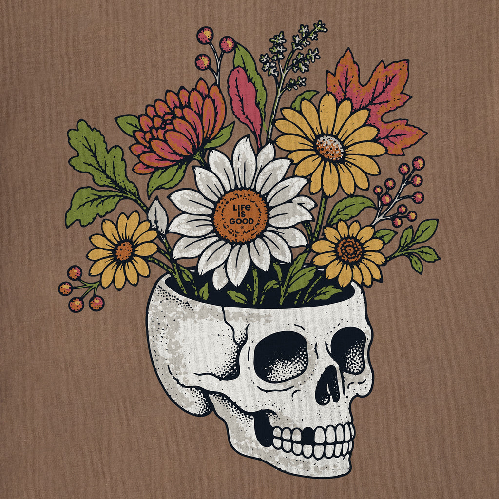 Women's Flowers in Skull Short Sleeve Crusher Boxy Tee product image 2