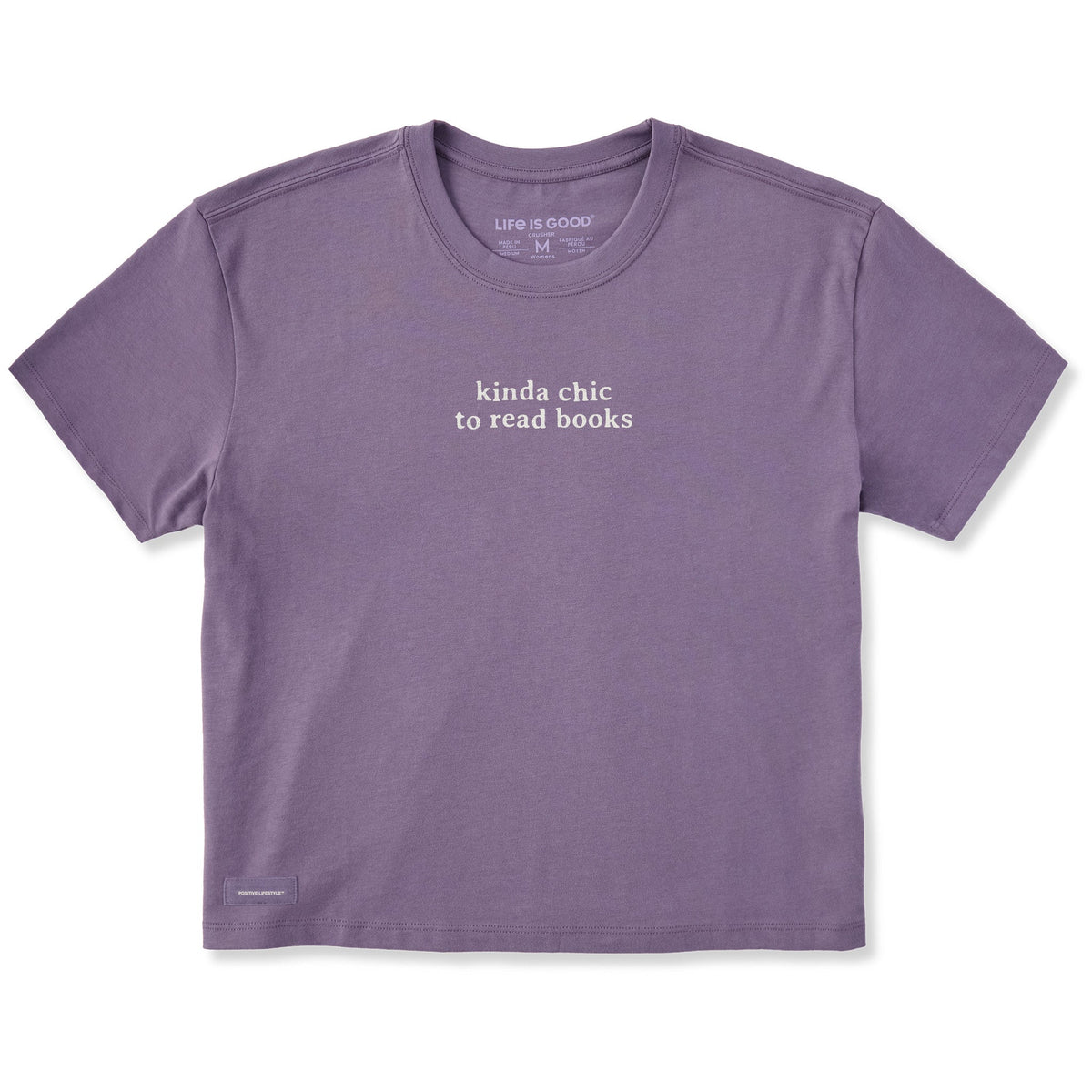 Women's Kinda Chic to Read Books Short Sleeve Crusher Boxy product image 1