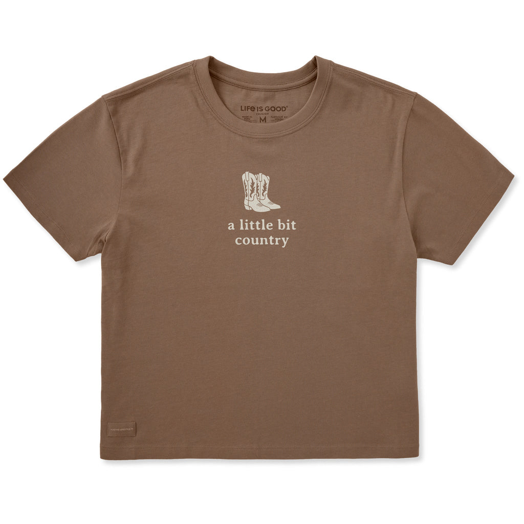 Women's A Little Bit Country Short Sleeve Crusher Boxy Tee product image 1