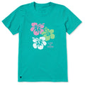 Women's Three Hibiscus Short Sleeve Crusher Tee product image 1