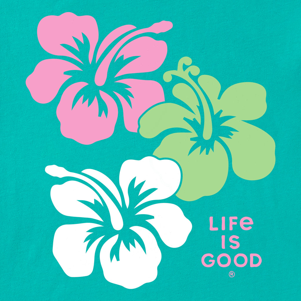 Women's Three Hibiscus Short Sleeve Crusher Tee product image 2