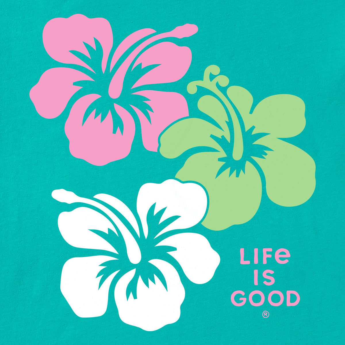 Women's Three Hibiscus Short Sleeve Crusher Tee product image 2