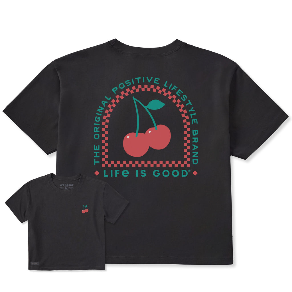 Women's Positive Lifestyle Cherries Short Sleeve Crusher product image 1