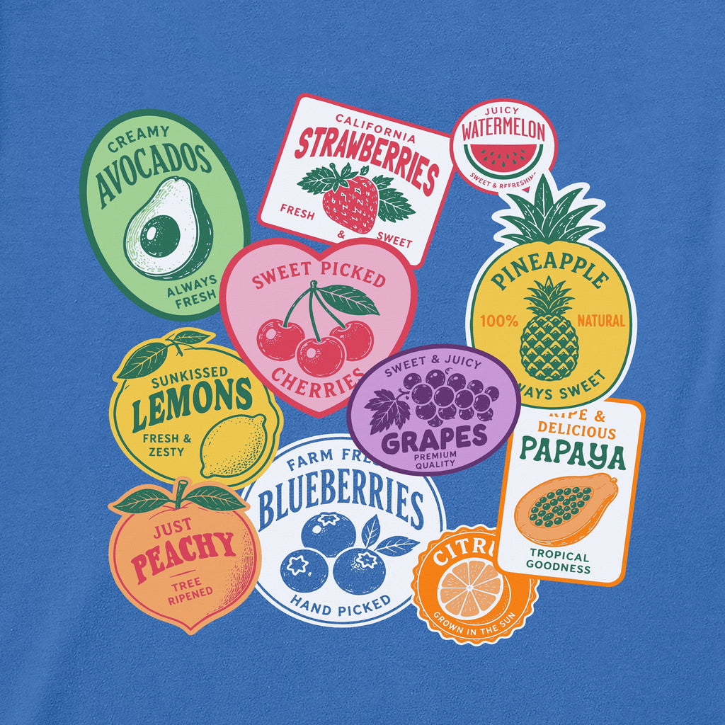 Women's Fruit Labels Short Sleeve Crusher Boxy Tee product image 5