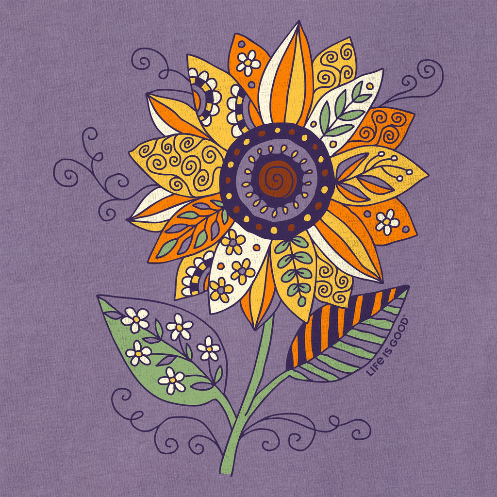 Women's Sunflower Season Long Sleeve Crusher Vee product image 2