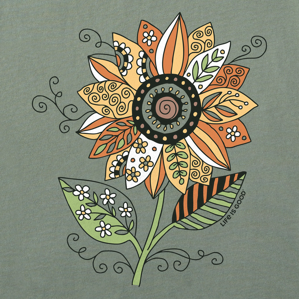 Women's Sunflower Season Long Sleeve Crusher Vee product image 4