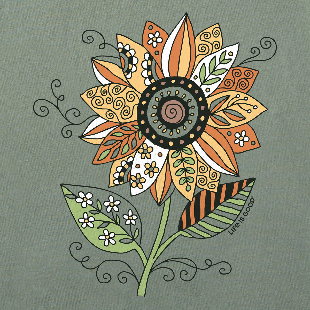Women's Sunflower Season Long Sleeve Crusher Vee product image 4