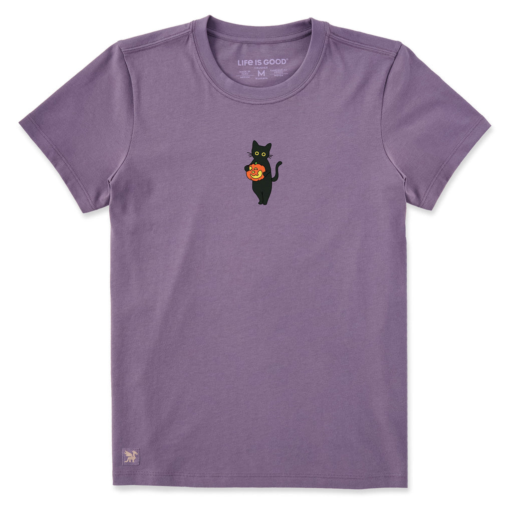 Women's Lil Pumpkin Cat Short Sleeve Crusher Tee product image 1