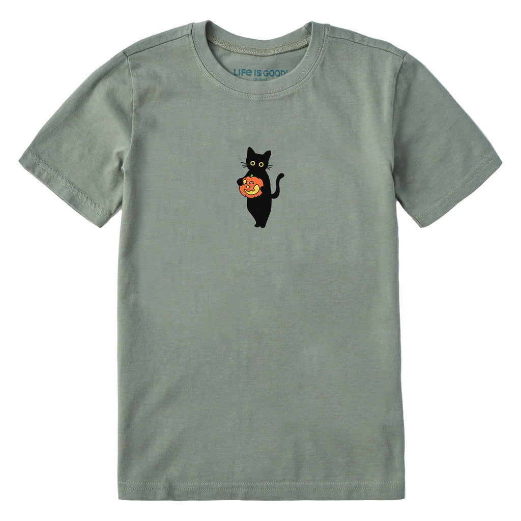 Kids Lil Pumpkin Cat Short Sleeve Crusher Tee product image 1