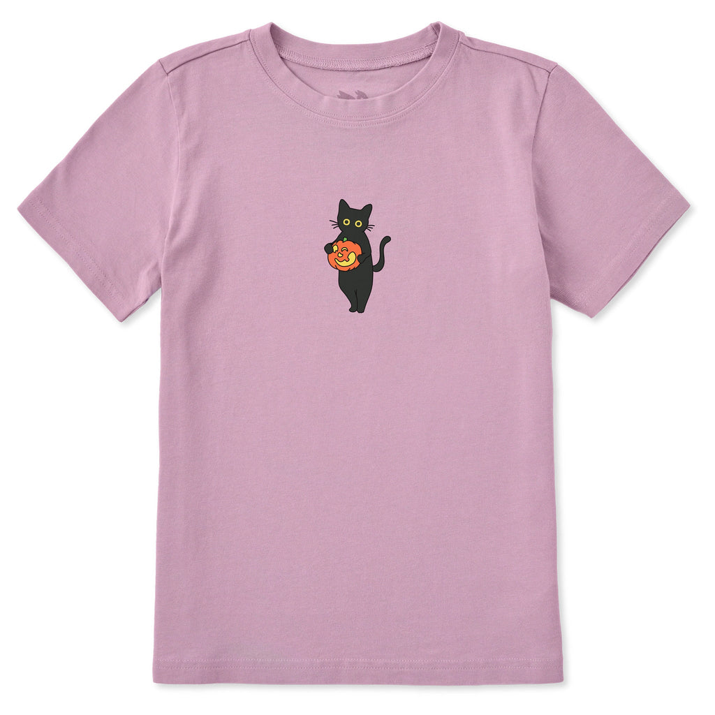 Kids Lil Pumpkin Cat Short Sleeve Crusher Tee product image 3