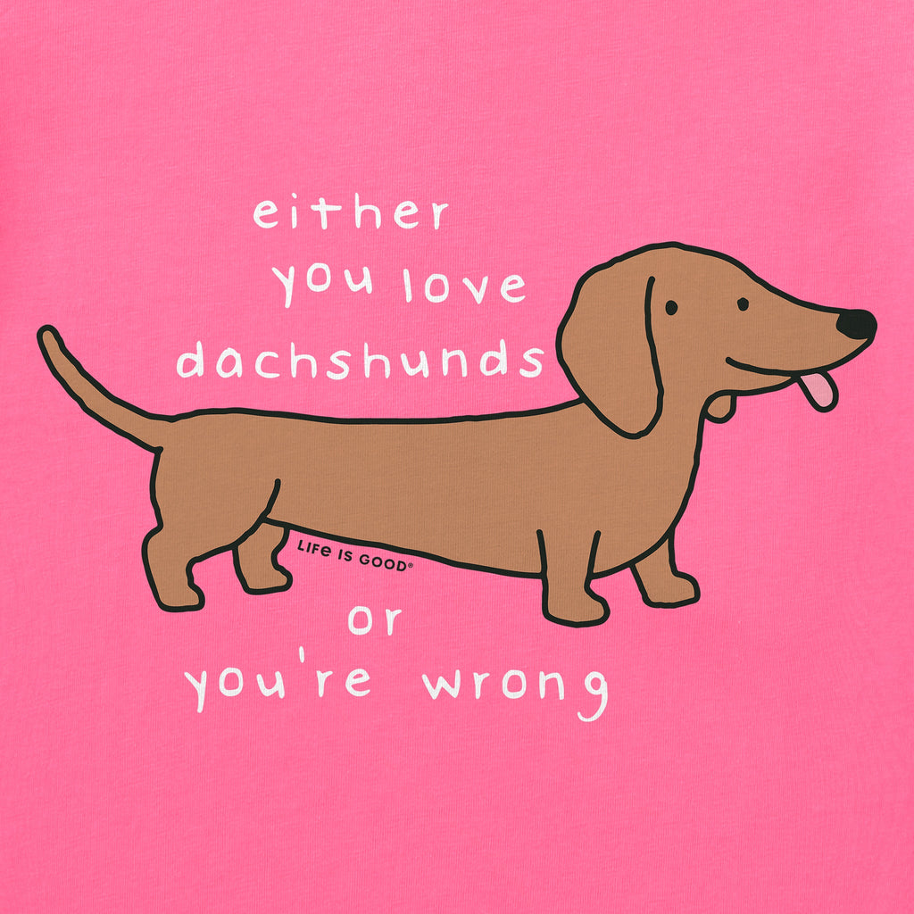 Women's Either You Love Dachshunds Short Sleeve Crusher Tee product image 2