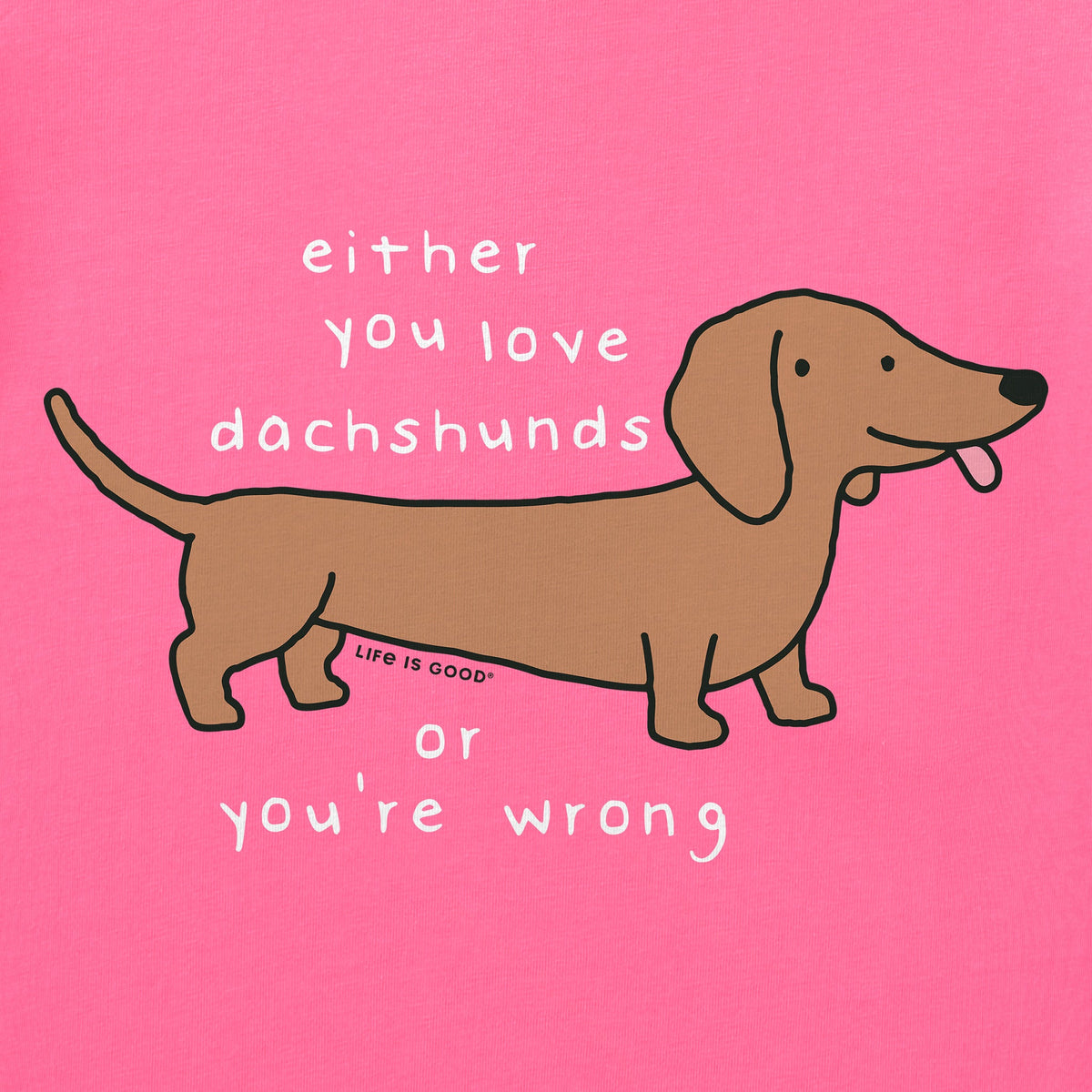 Women's Either You Love Dachshunds Short Sleeve Crusher Tee product image 2