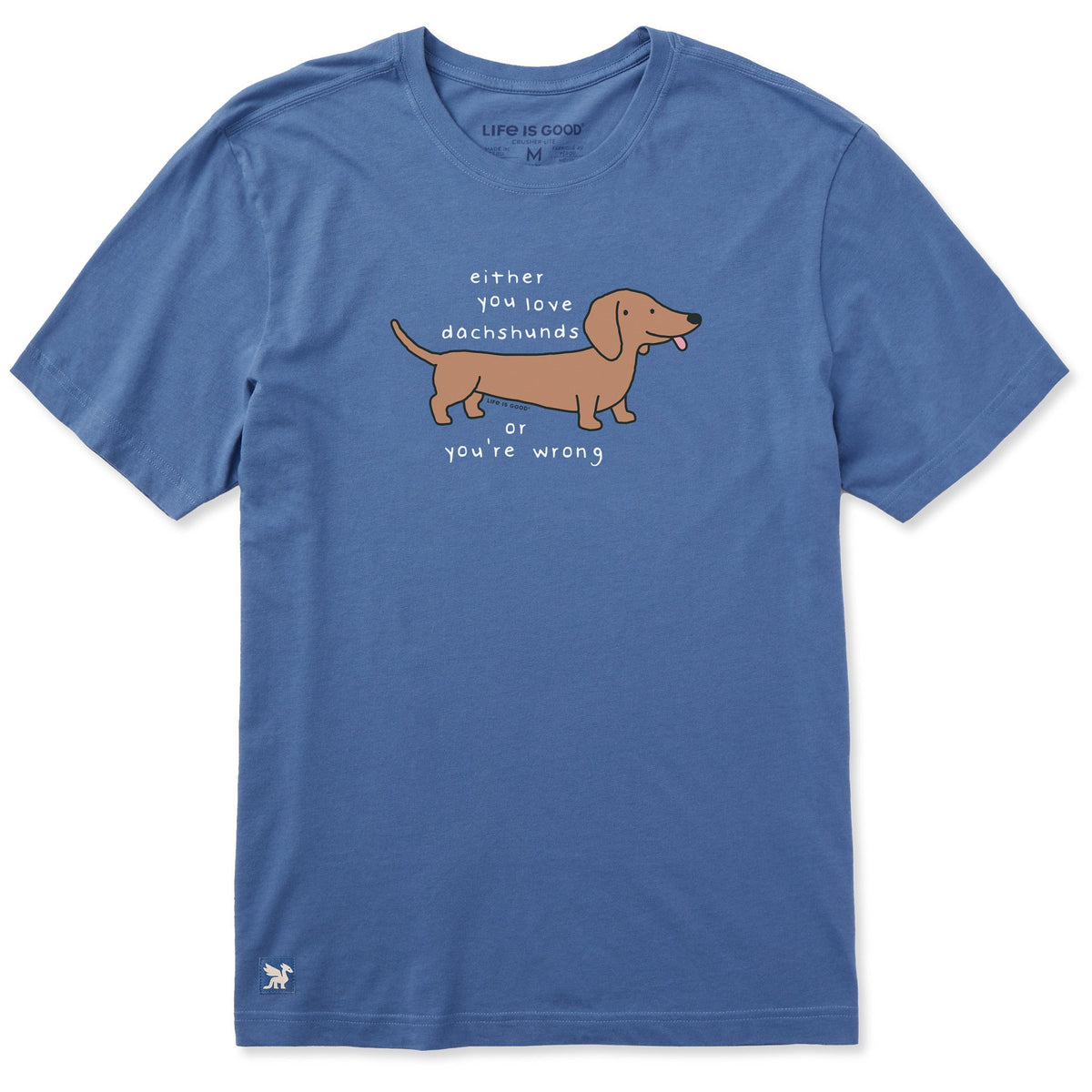 Men's Either You Love Dachshunds Short Sleeve Crusher Tee product image 1