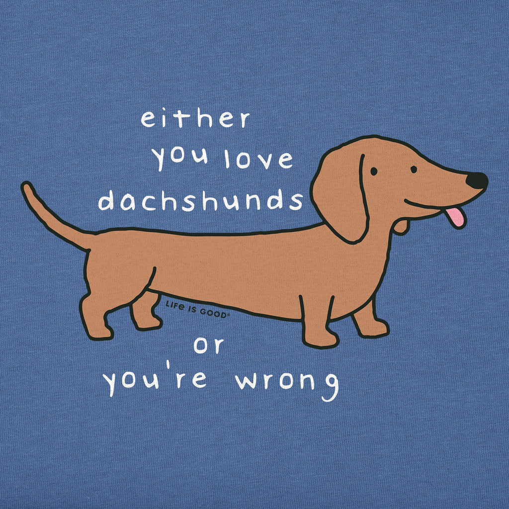 Men's Either You Love Dachshunds Short Sleeve Crusher Tee product image 2