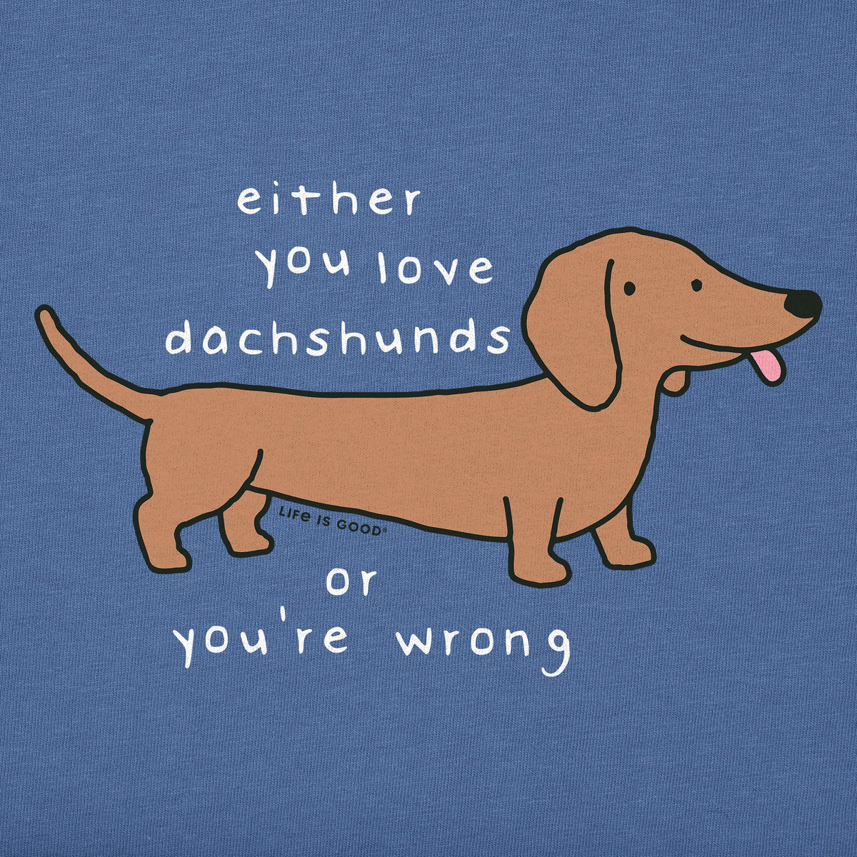 Men's Either You Love Dachshunds Short Sleeve Crusher Tee product image 2