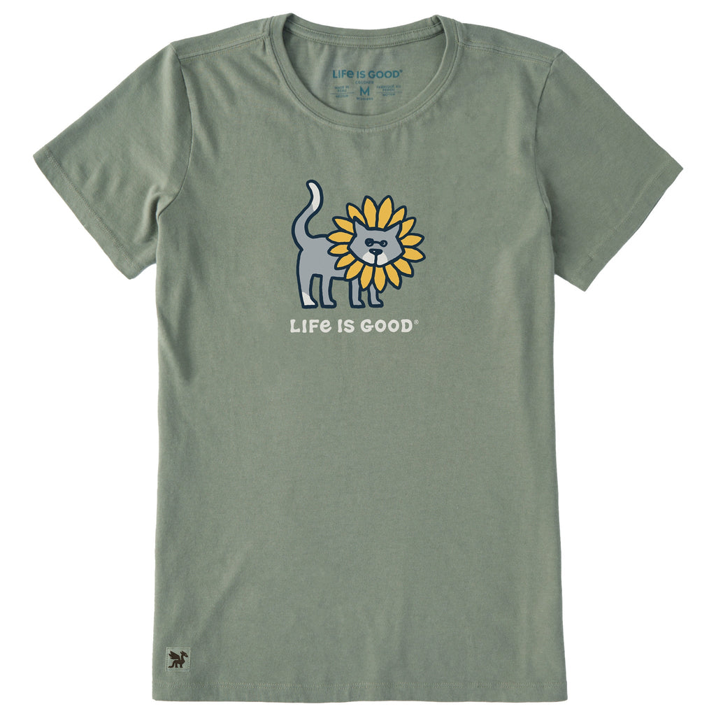 Women's Cat in Sunflower Short Sleeve Crusher Tee product image 1