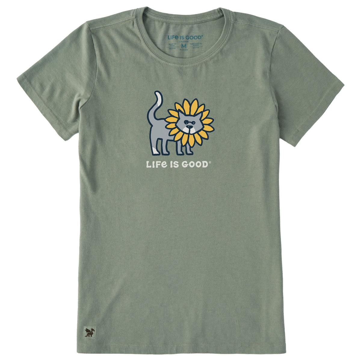 Women's Cat in Sunflower Short Sleeve Crusher Tee product image 1
