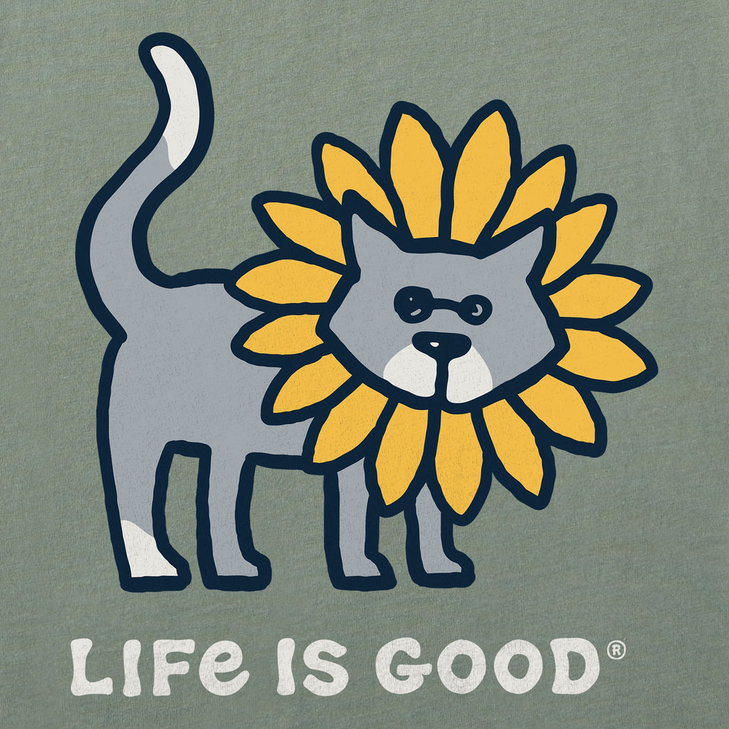 Women's Cat in Sunflower Short Sleeve Crusher Tee product image 2