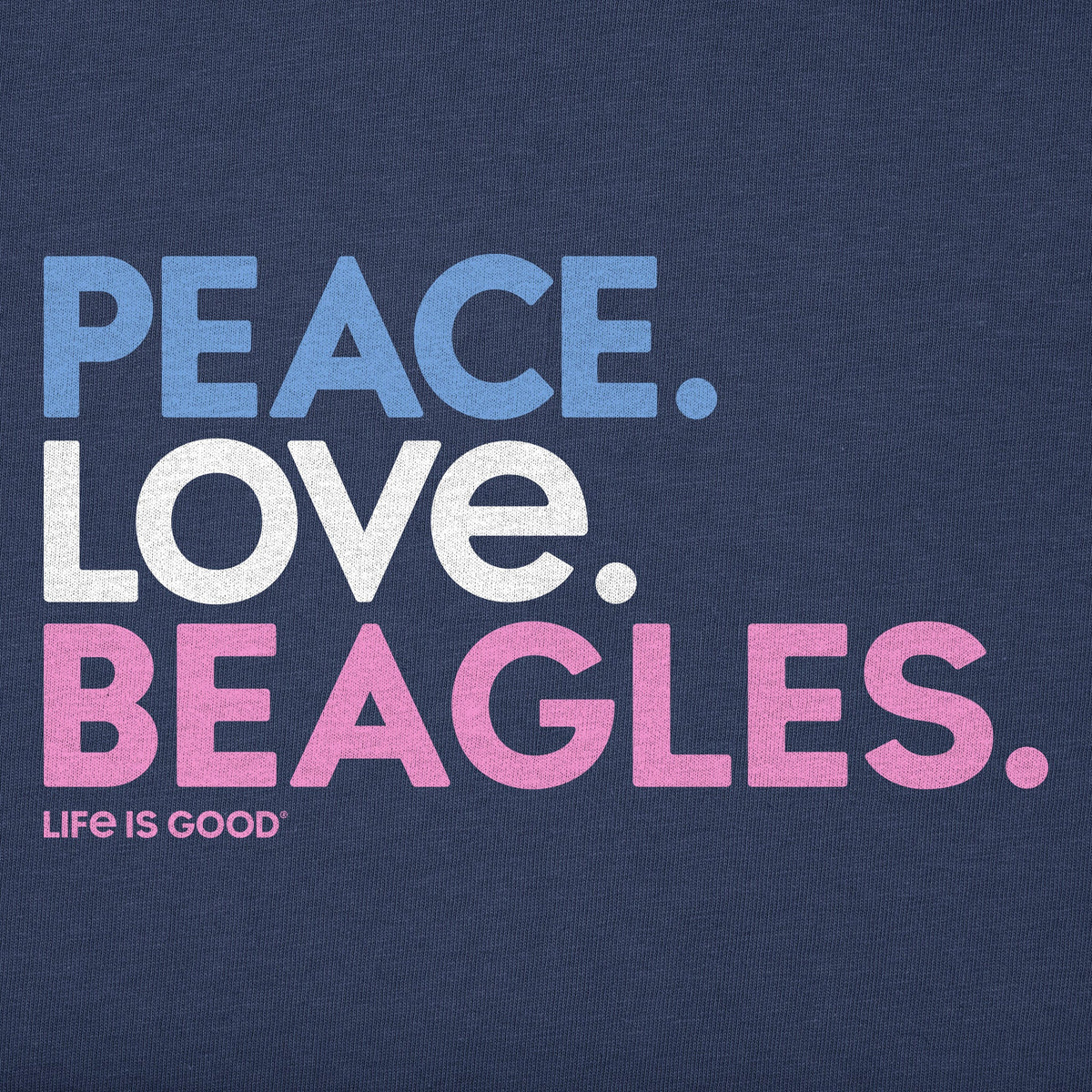Women's Peace Love Beagles Short Sleeve Crusher Tee product image 2