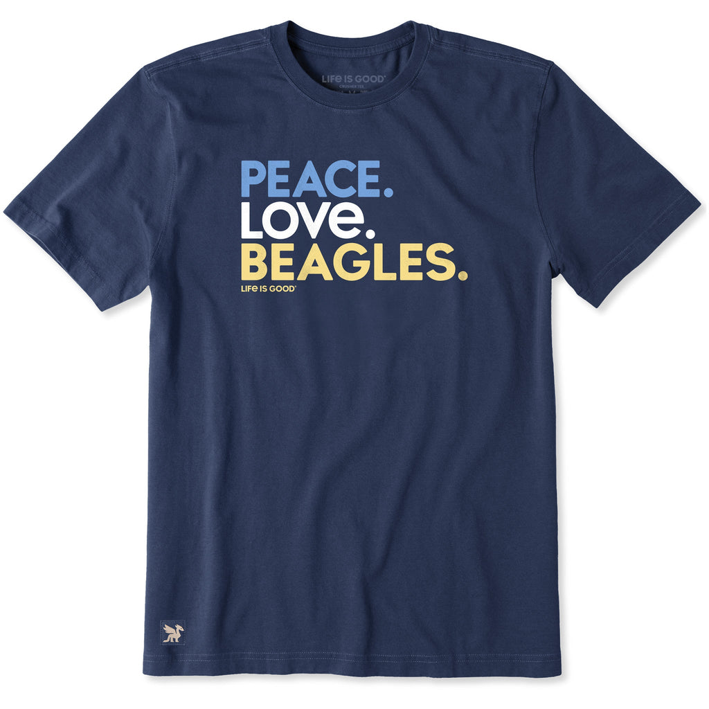 Men's Peace Love Beagles Short Sleeve Crusher Tee product image 1