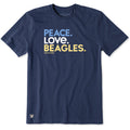 Men's Peace Love Beagles Short Sleeve Crusher Tee product image 1