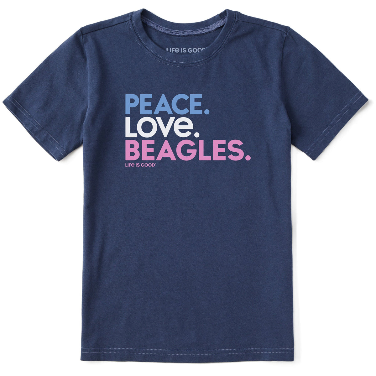 Kids Peace Love Beagles Short Sleeve Crusher Tee product image 1
