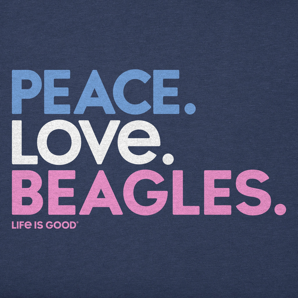 Kids Peace Love Beagles Short Sleeve Crusher Tee product image 2