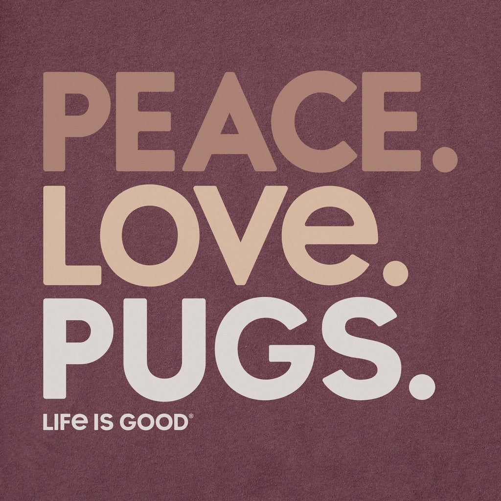 Women's Peace Love Pugs Short Sleeve Crusher Tee product image 2