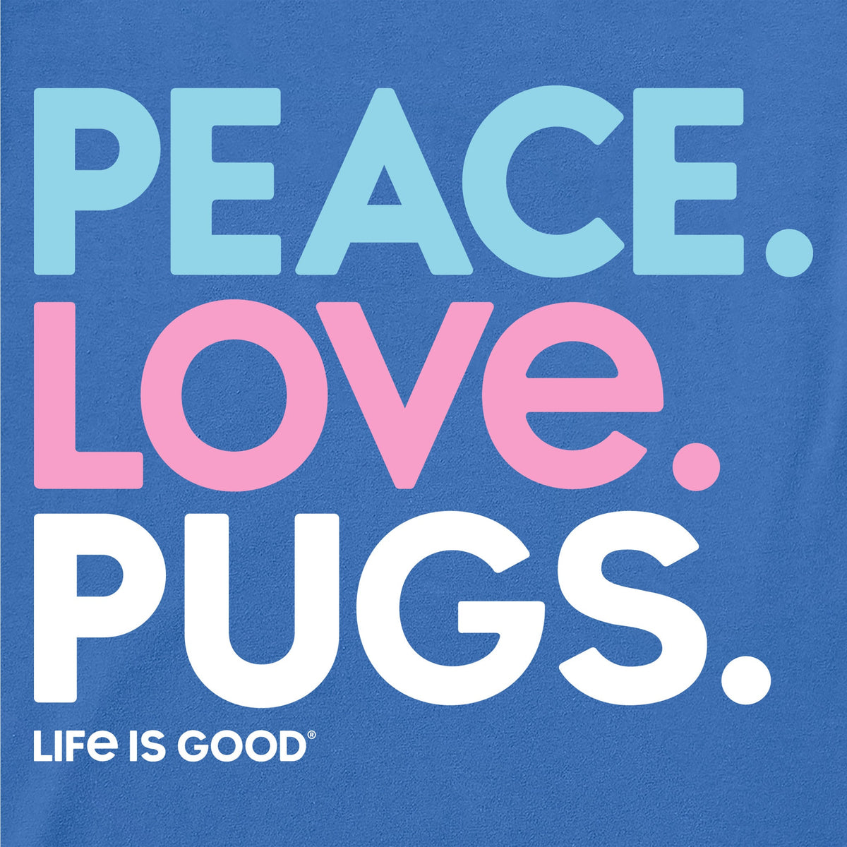 Kids Peace Love Pugs Short Sleeve Crusher Tee product image 2