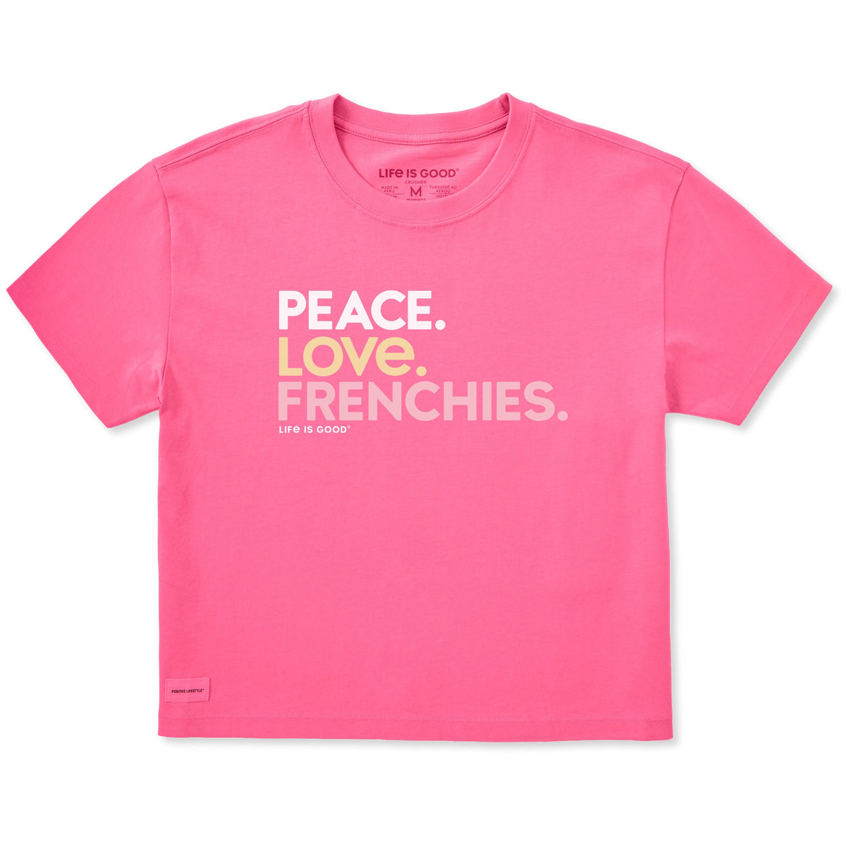 Women's Peace Love Frenchies Short Sleeve Crusher Boxy Tee product image 1