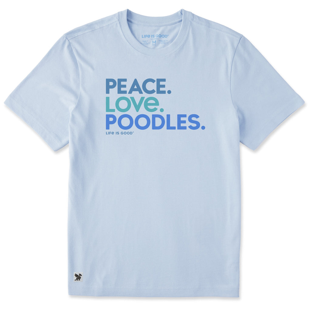 Men's Peace Love Poodles Short Sleeve Crusher Tee product image 1