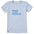 Women's Peace Love Poodles Short Sleeve Crusher Vee product image 1