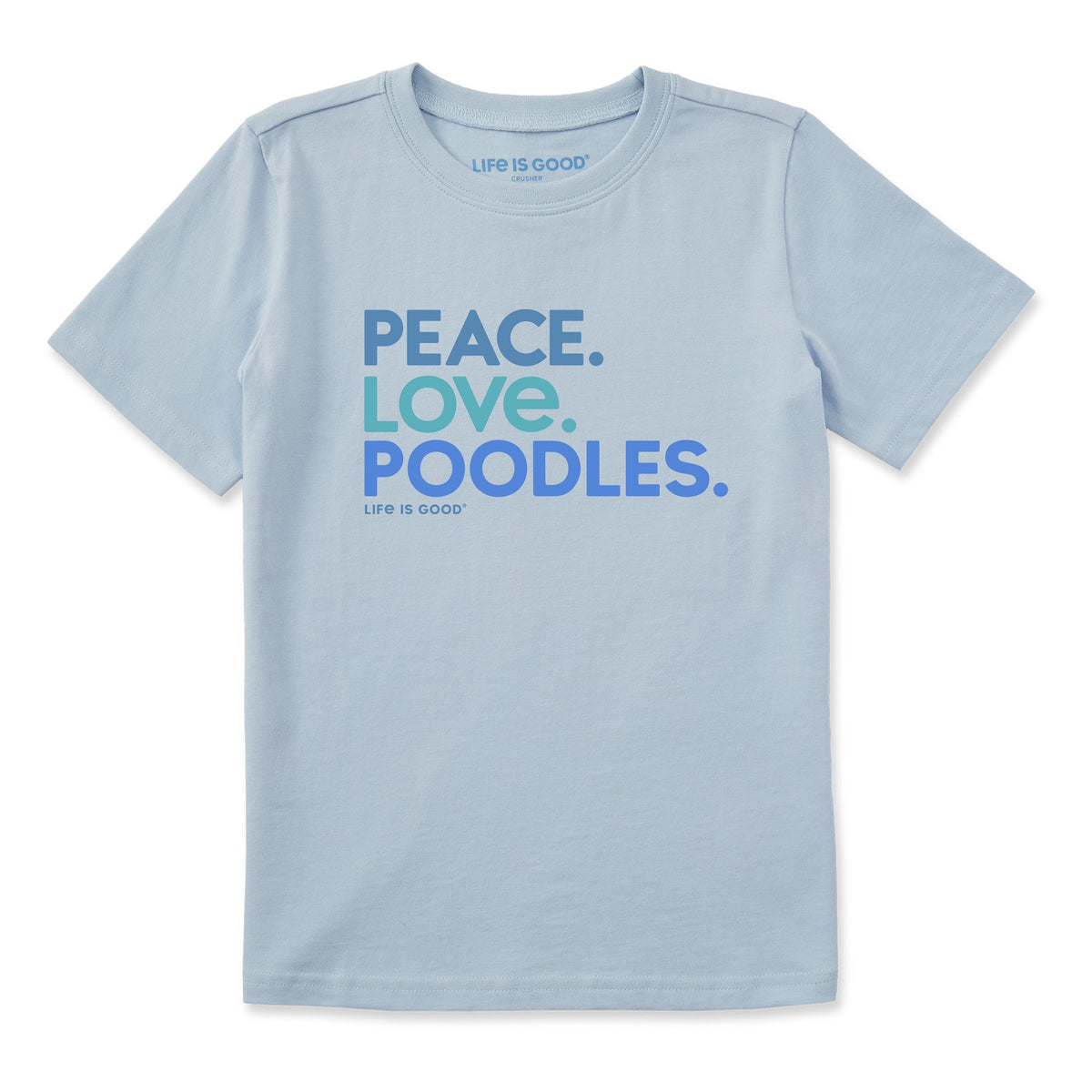 Kids Peace Love Poodles Short Sleeve Crusher Tee product image 1