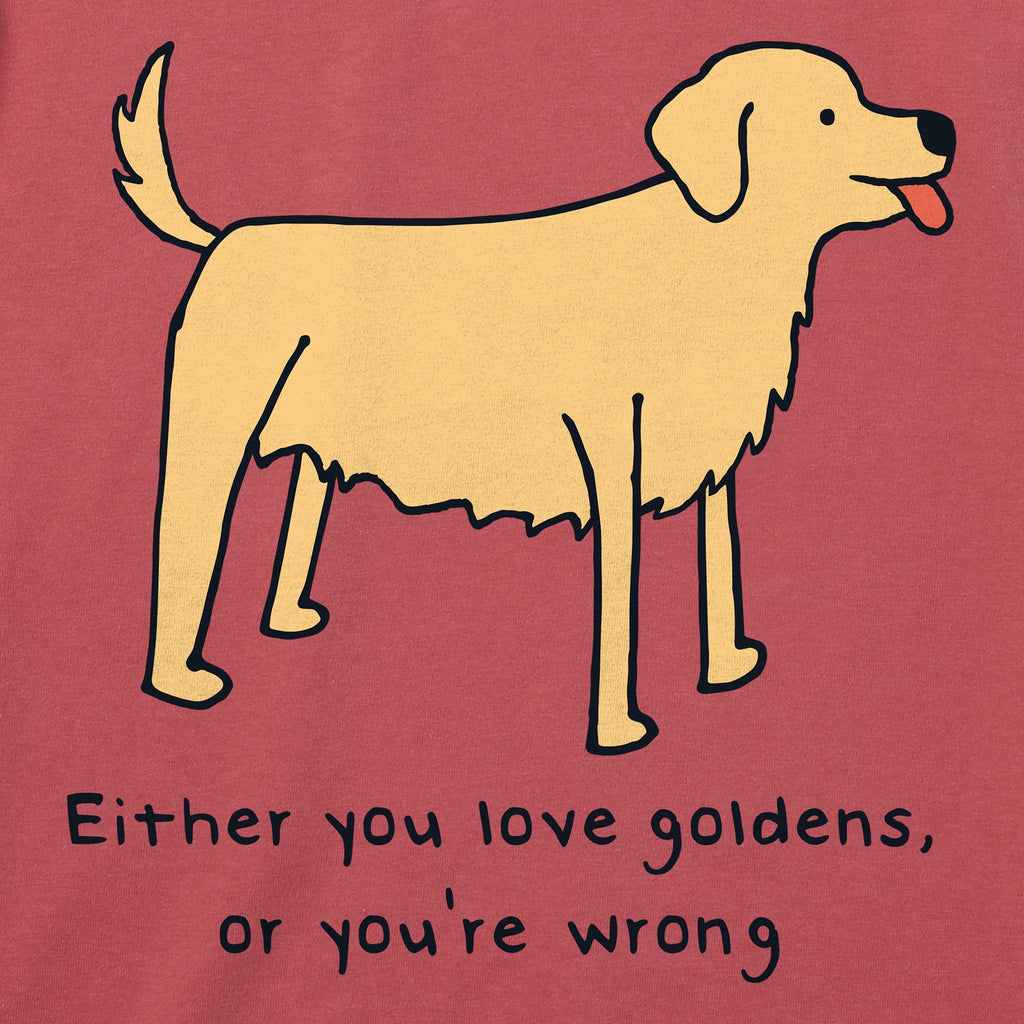 Men's Either You Love Goldens Short Sleeve Crusher Tee product image 2