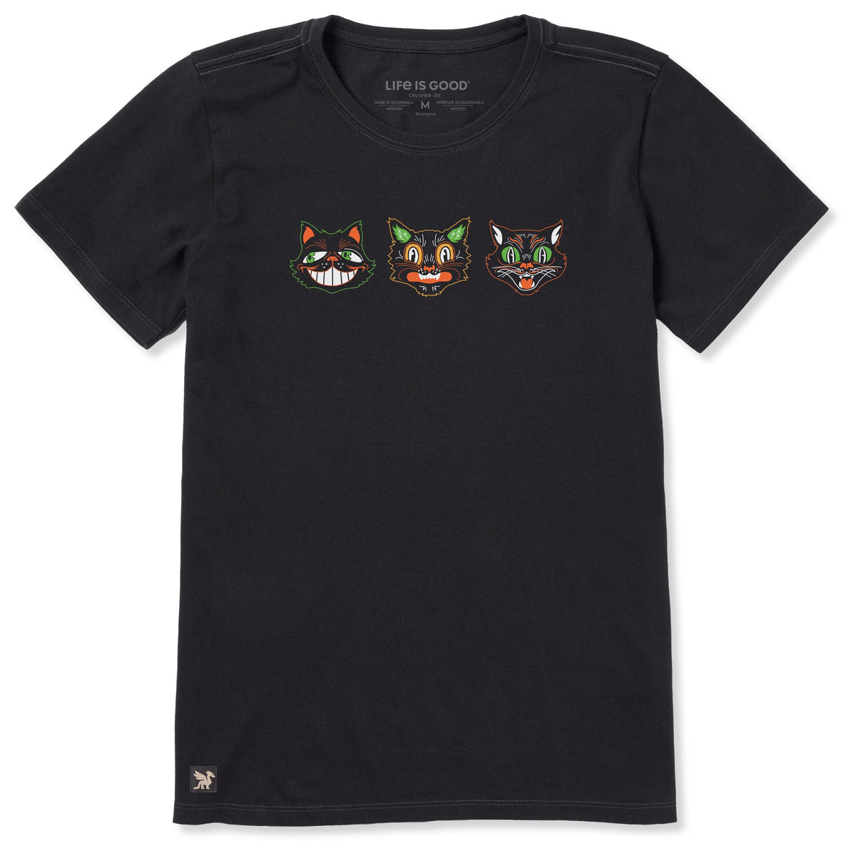Women's Retro Halloween Cats Short Sleeve Crusher Tee product image 1