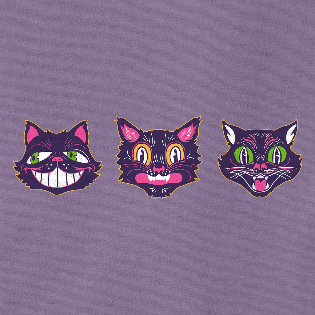 Women's Retro Halloween Cats Short Sleeve Crusher Boxy Tee product image 2