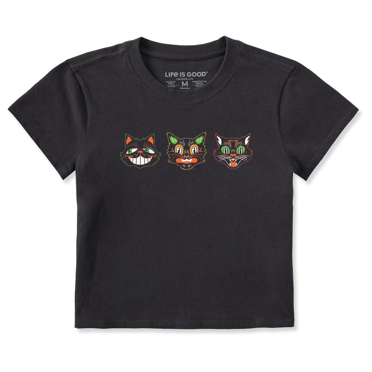 Women's Retro Halloween Cats Crusher-LITE Shrunken Tee product image 1